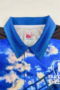 Custom-made long-sleeved men's polo shirt sublimation fashion design equestrian festival competition equestrian activities whole piece printing dye sublimation factory three buttons P1435 detail view-1